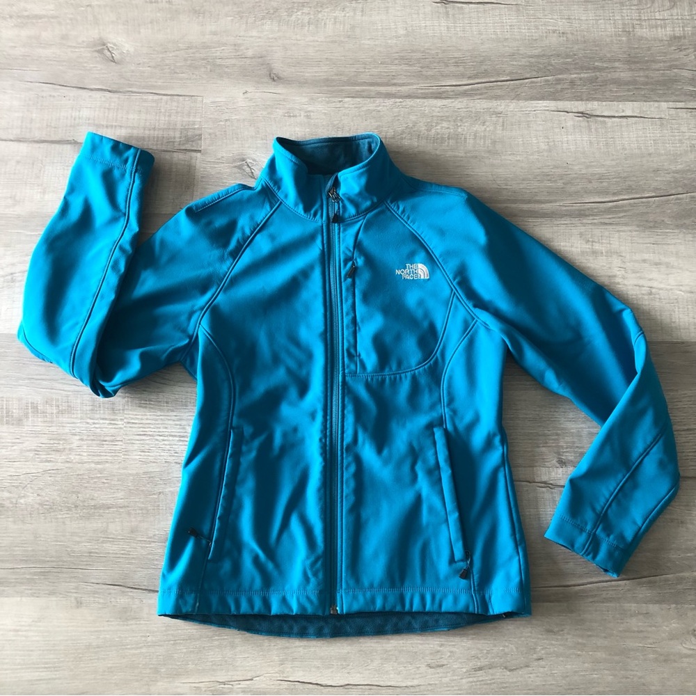 The North Face Womens Apex Bionic Full Zip Jacket Size  M Fleece Lined. Teal